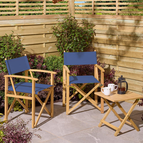 Rowlinson Ascot Folding Directors Chair - Midnight Blue