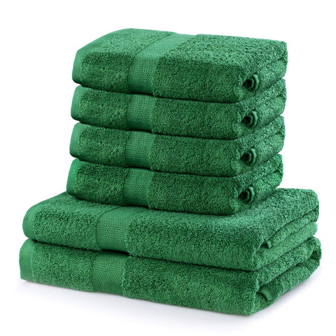 DecoKing Bath Towel 70 x 140 cm Cotton Quality 525 g/m² Green Absorbent Marina