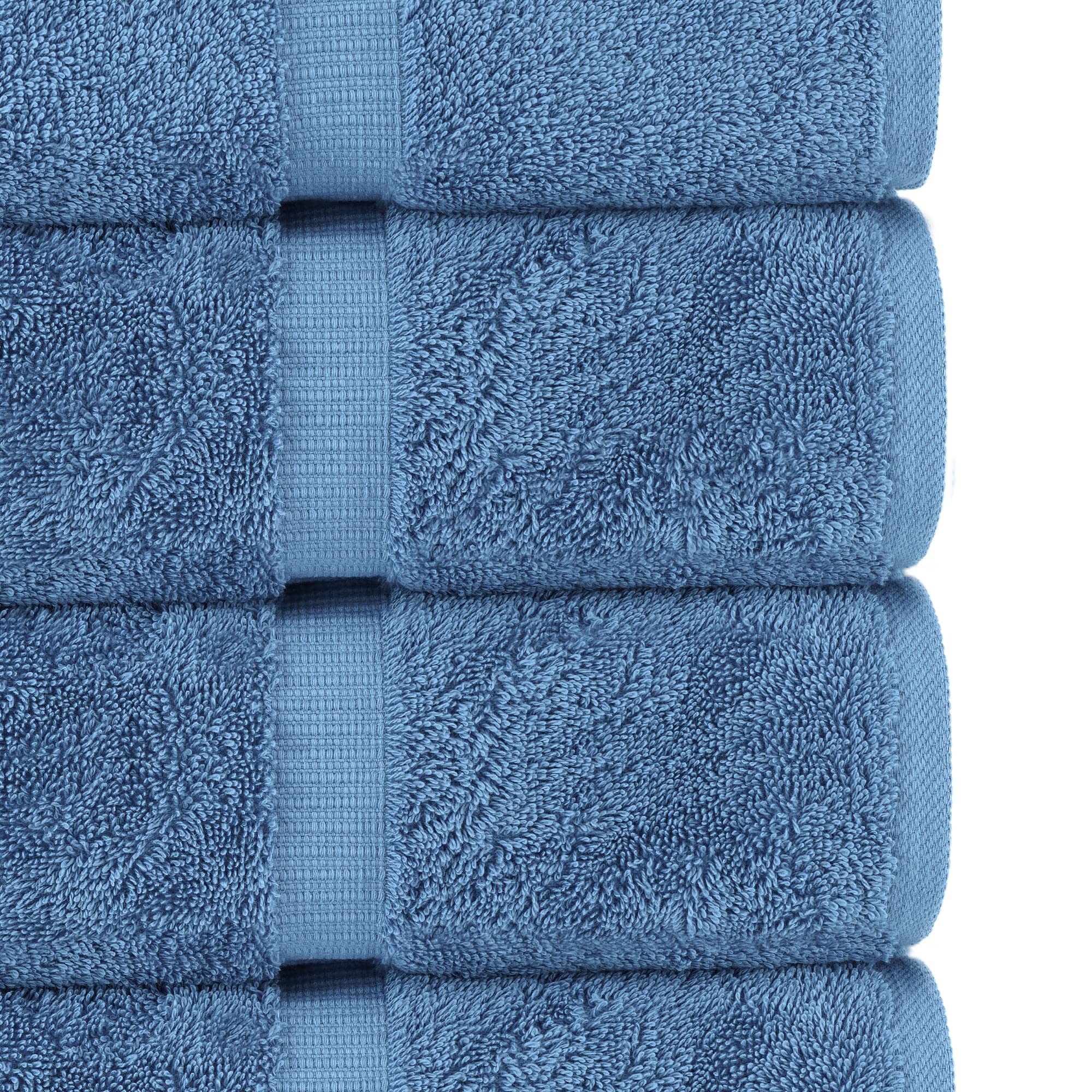 Chakir Turkish Linens | Hotel & Spa Quality 100% Cotton Premium Turkish Towels | Soft & Absorbent (6-Piece Hand Towels, Wedgewood)