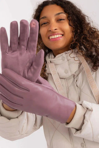 AT Fashionable Women’s Gloves with Phone-Friendly Embroidery