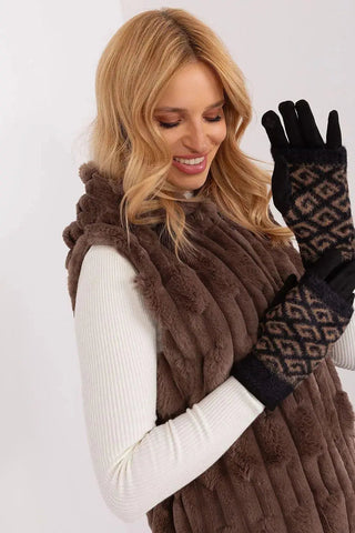 AT Women's Smooth Touchscreen Gloves with Removable Knit Lining