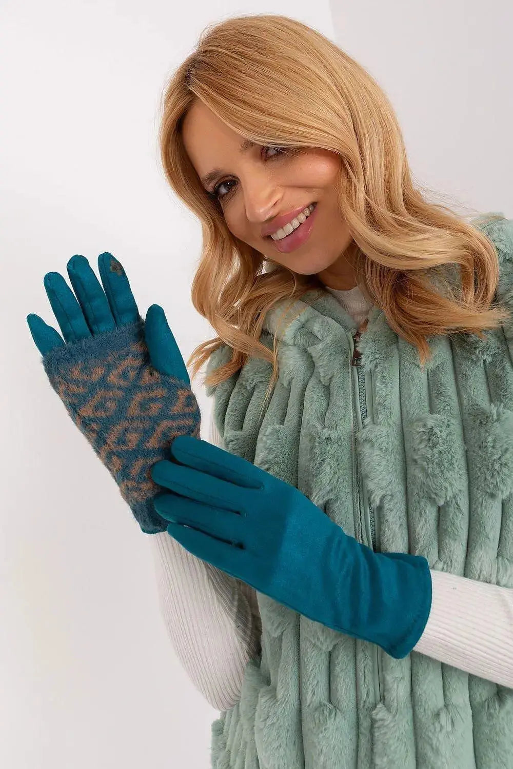 AT Women's Smooth Touchscreen Gloves with Removable Knit Lining