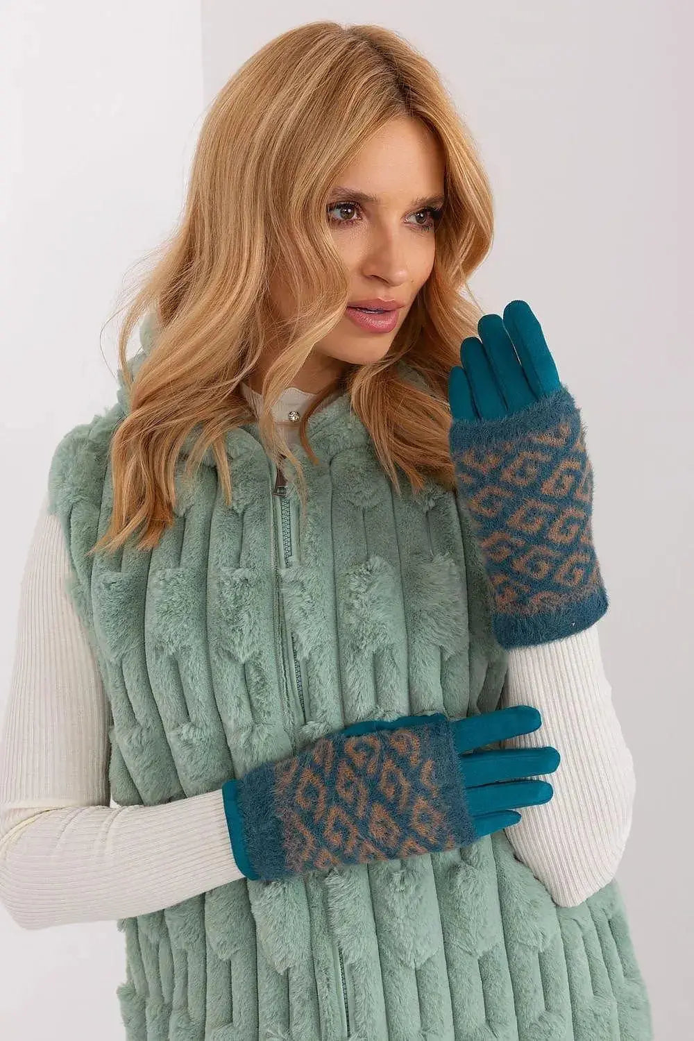 AT Women's Smooth Touchscreen Gloves with Removable Knit Lining
