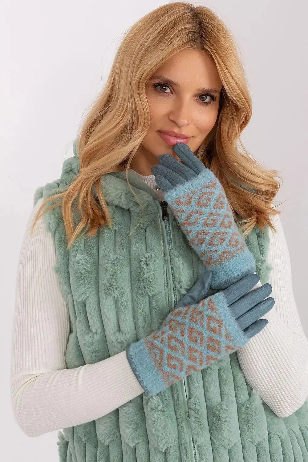 AT Women's Smooth Touchscreen Gloves with Removable Knit Lining