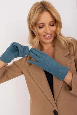 Women's Stylish Gloves with Smooth Finish, Wrist Patch & Phone Access