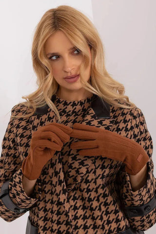 Women's Stylish Gloves with Smooth Finish, Wrist Patch & Phone Access