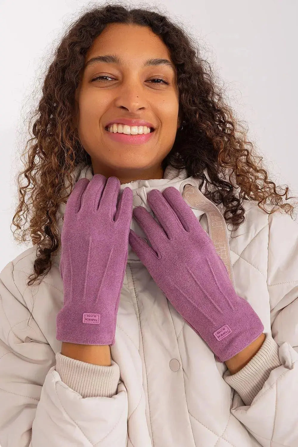 Women's Stylish Gloves with Smooth Finish, Wrist Patch & Phone Access