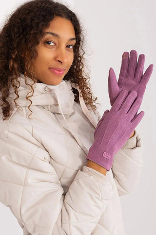 Women's Stylish Gloves with Smooth Finish, Wrist Patch & Phone Access