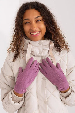 Women's Stylish Gloves with Smooth Finish, Wrist Patch & Phone Access