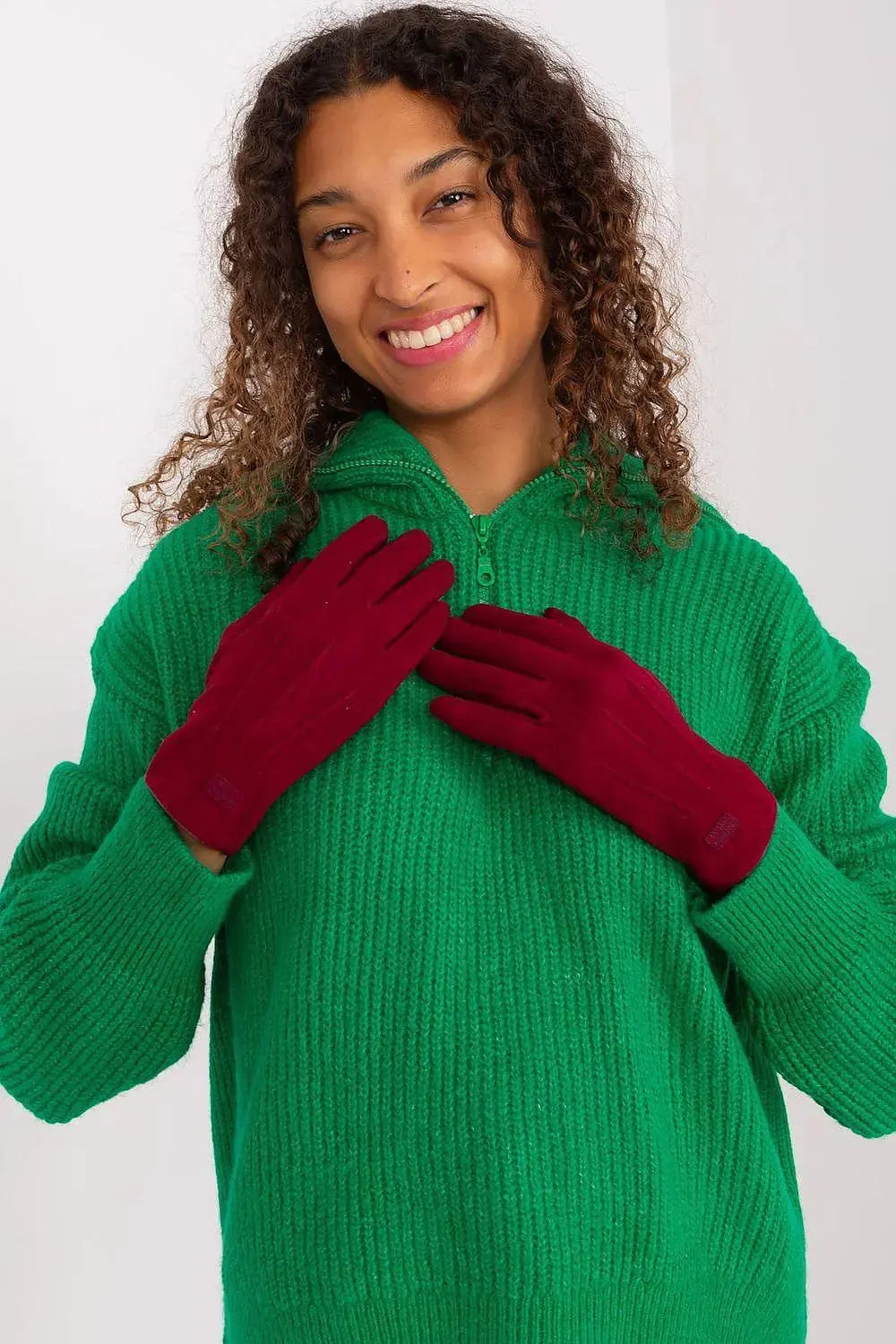 Women's Stylish Gloves with Smooth Finish, Wrist Patch & Phone Access