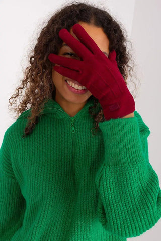 Women's Stylish Gloves with Smooth Finish, Wrist Patch & Phone Access