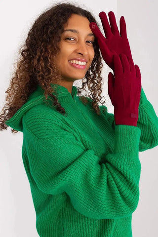Women's Stylish Gloves with Smooth Finish, Wrist Patch & Phone Access