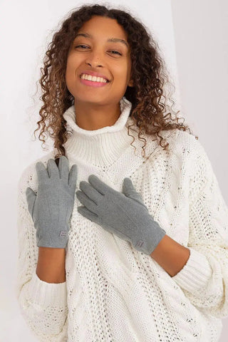 Women's Stylish Gloves with Smooth Finish, Wrist Patch & Phone Access