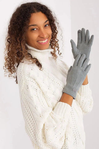 Women's Stylish Gloves with Smooth Finish, Wrist Patch & Phone Access
