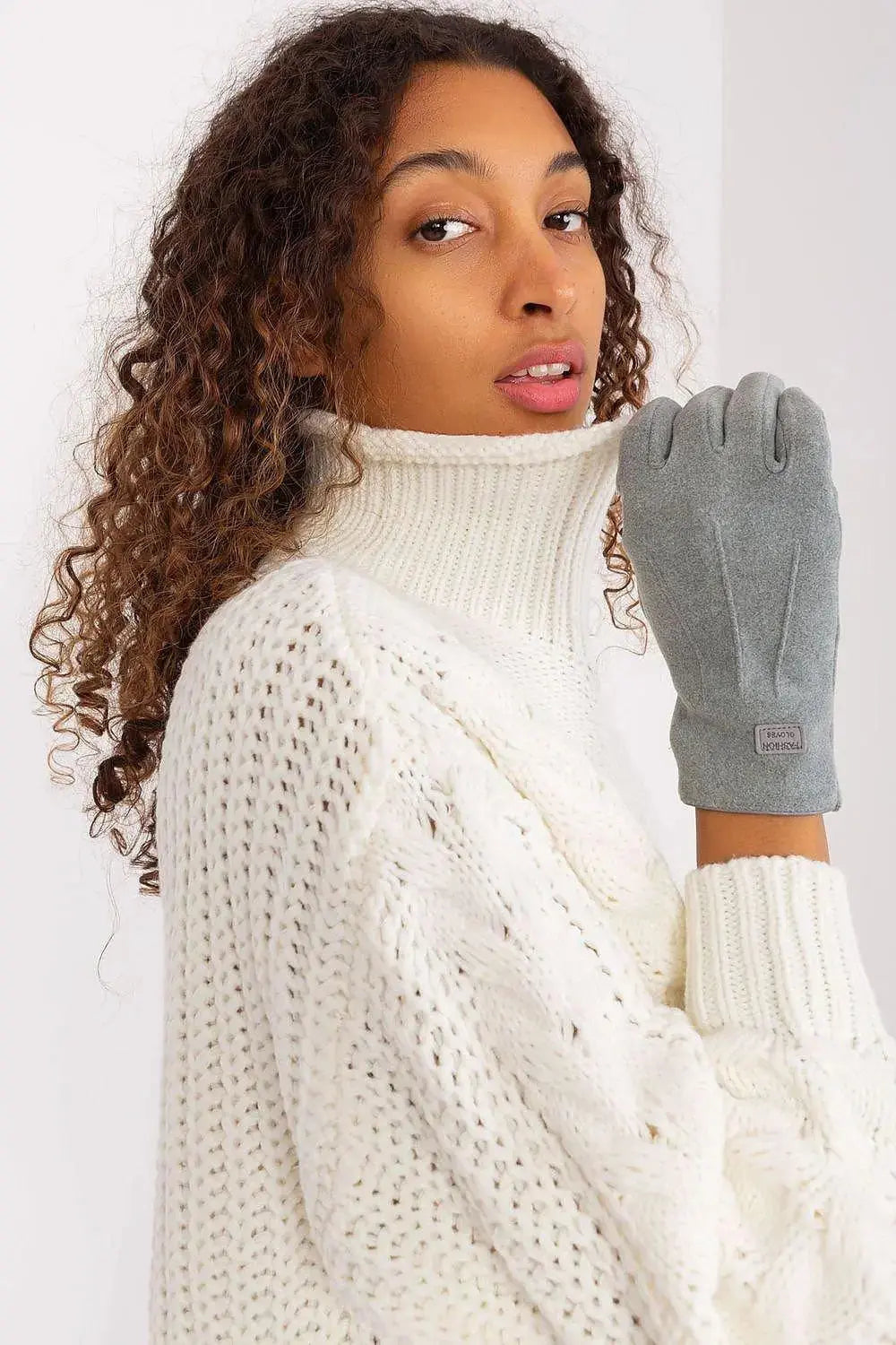 Women's Stylish Gloves with Smooth Finish, Wrist Patch & Phone Access