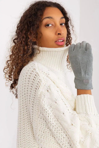 Women's Stylish Gloves with Smooth Finish, Wrist Patch & Phone Access