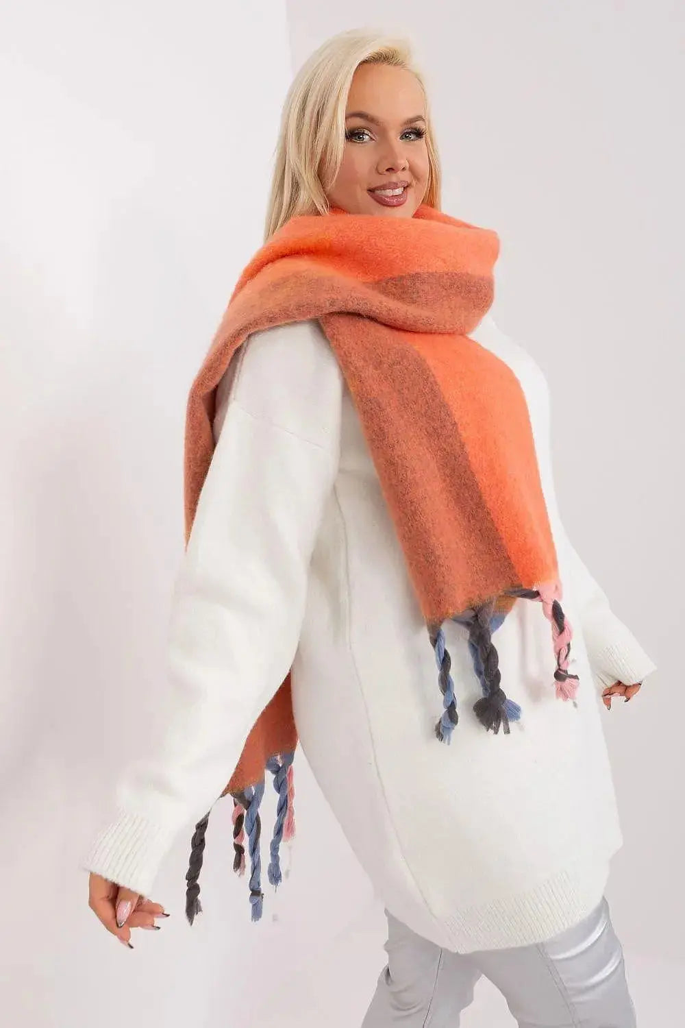 Decorative Stripe Scarf – Soft, Stylish & Cold-Weather Ready