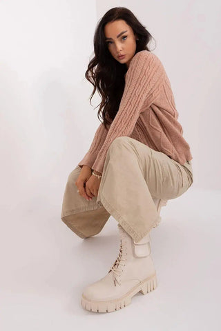 AT fabric texture womens sweater