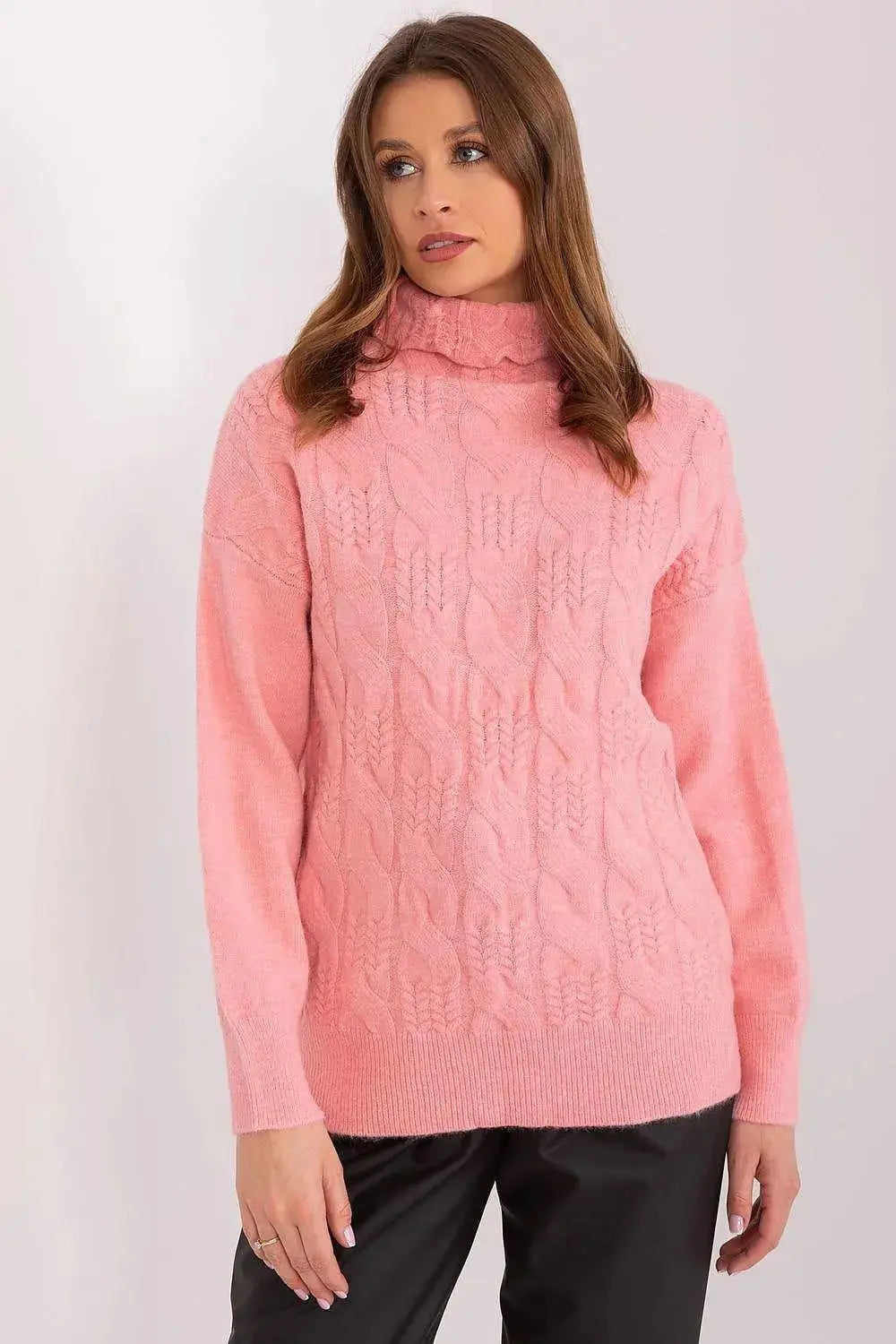 AT high-quality acrylic turtleneck sweater