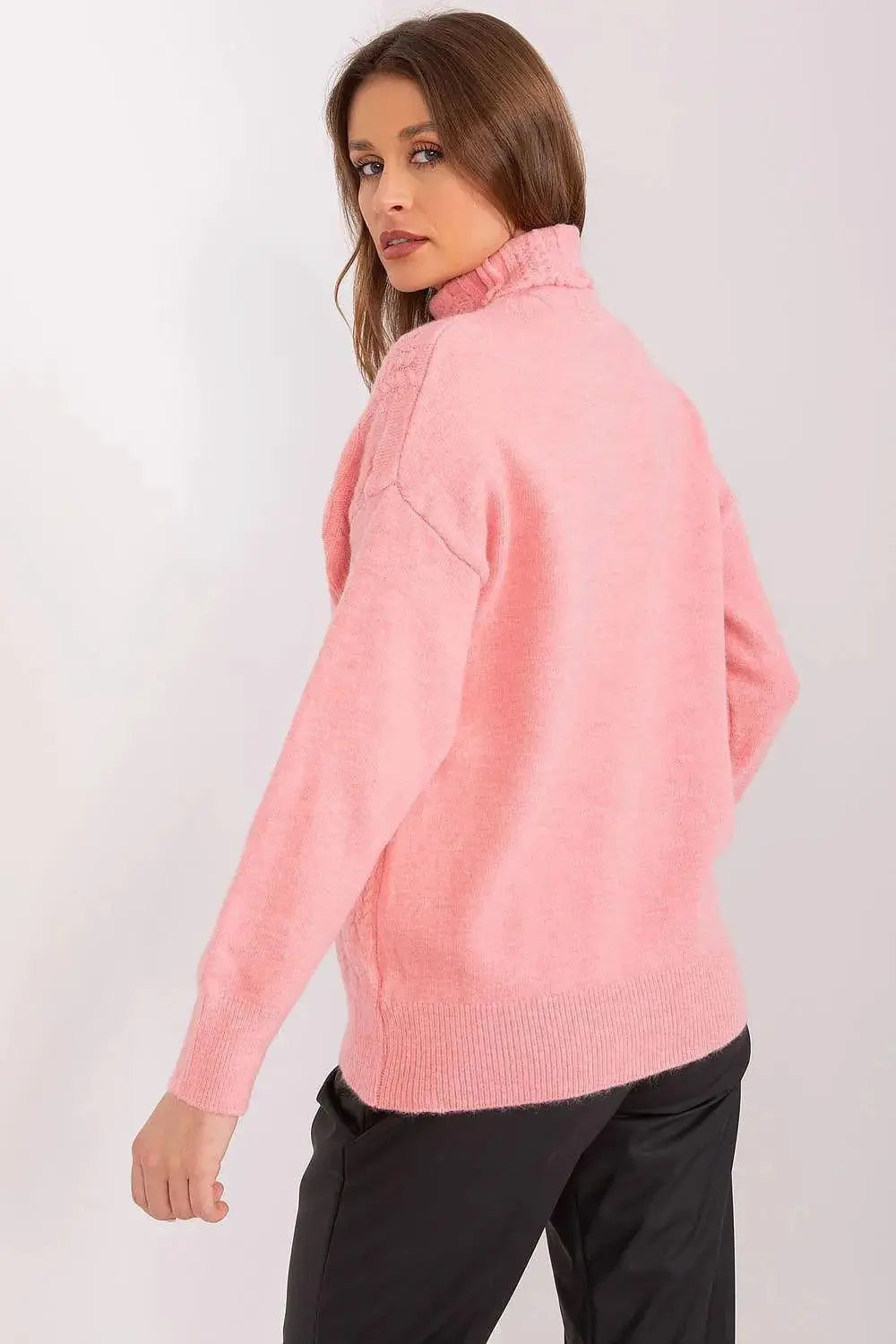 AT high-quality acrylic turtleneck sweater