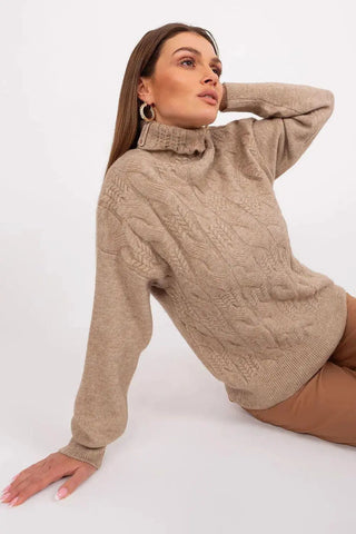 AT high-quality acrylic turtleneck sweater