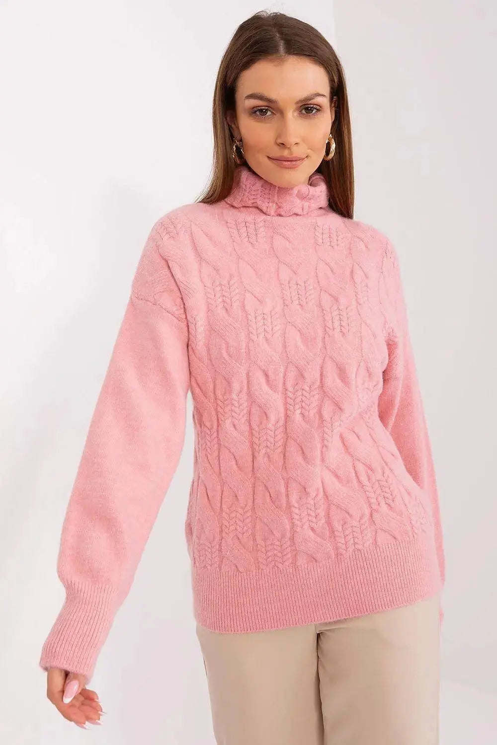AT high-quality acrylic turtleneck sweater