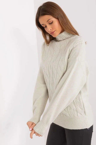 AT high-quality acrylic turtleneck sweater