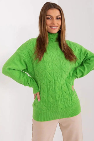 AT high-quality acrylic turtleneck sweater