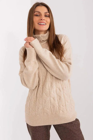 AT high-quality acrylic turtleneck sweater