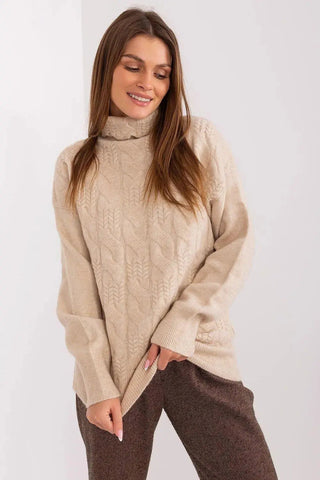 AT high-quality acrylic turtleneck sweater