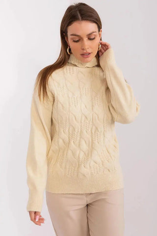 AT high-quality acrylic turtleneck sweater