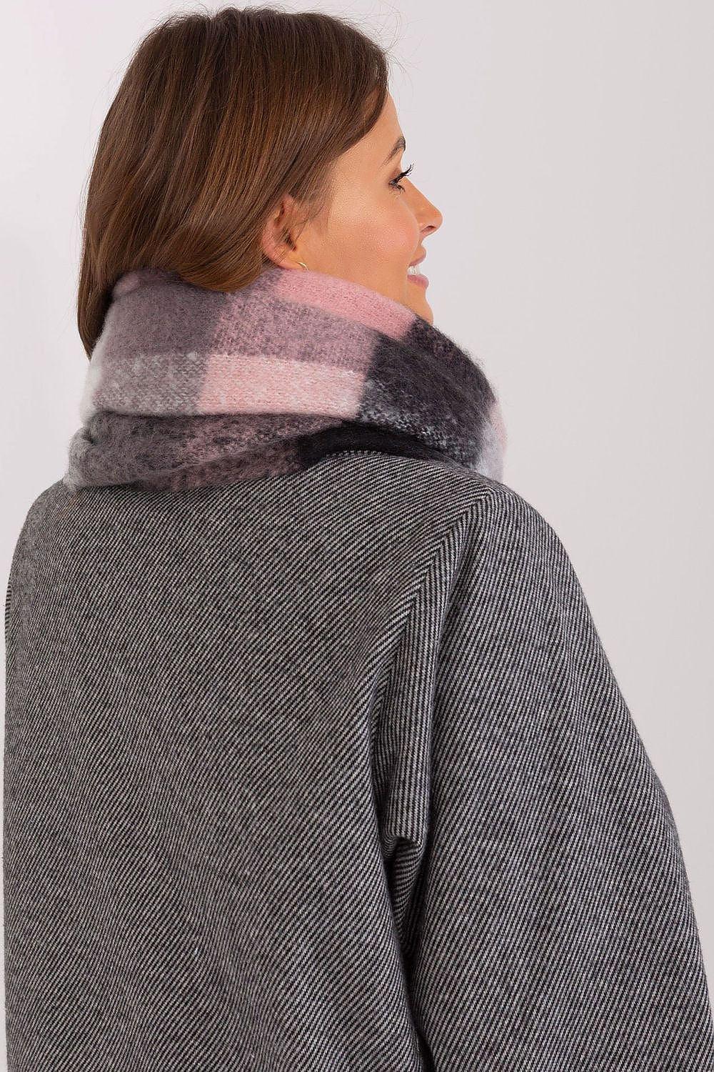 AT long colorful plaid Shawl