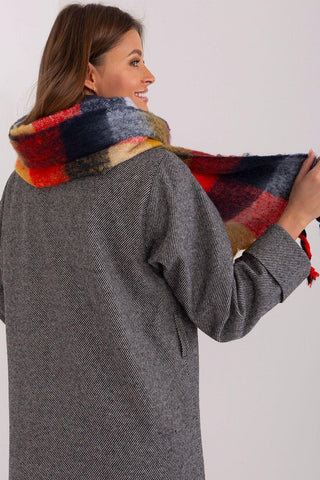 AT long colorful plaid Shawl