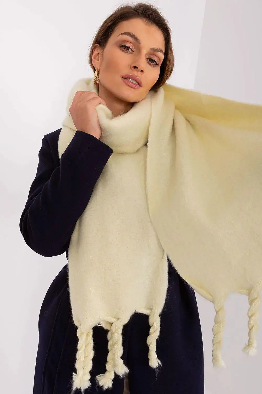 AT long, smooth-textured shawl