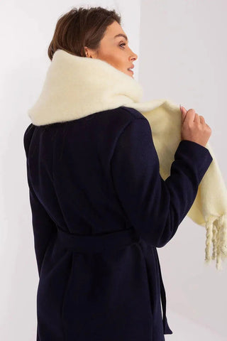 AT long, smooth-textured shawl