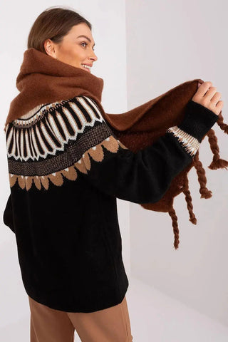 AT long, smooth-textured shawl