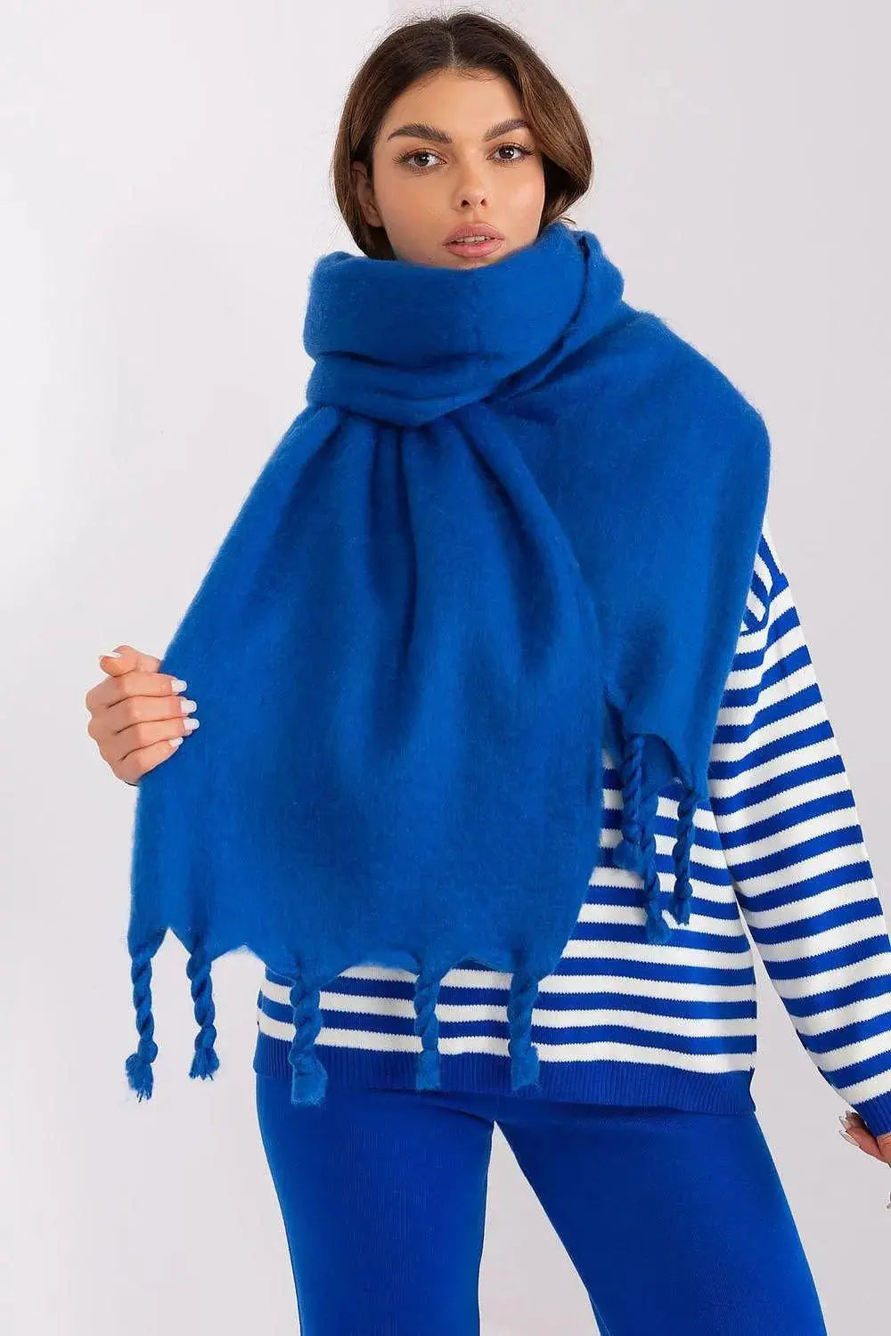 AT long, smooth-textured shawl