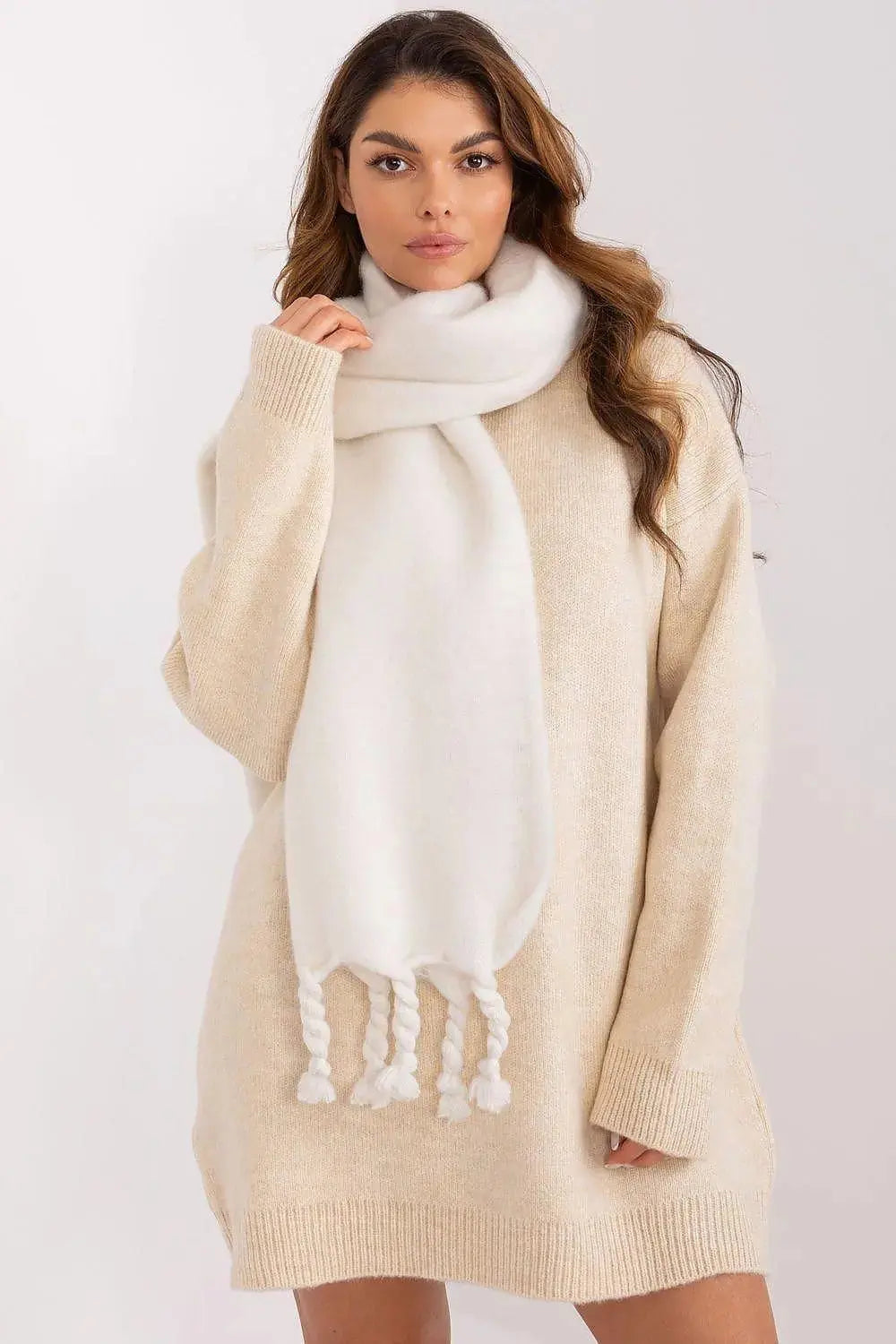 AT long, smooth-textured shawl