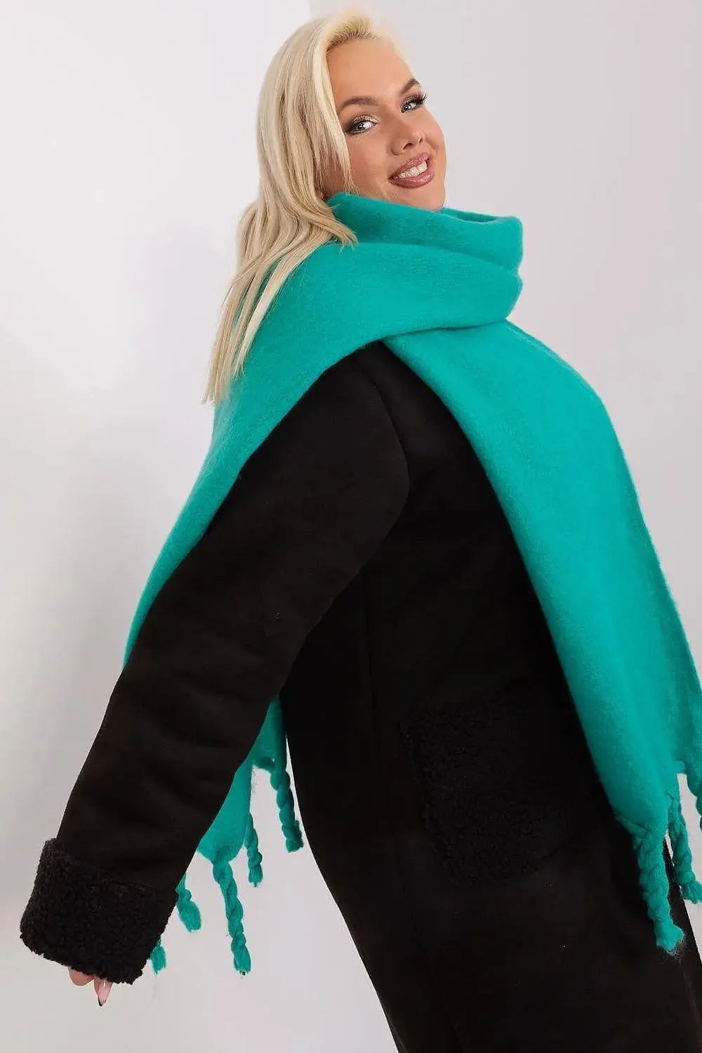 AT long, smooth-textured shawl