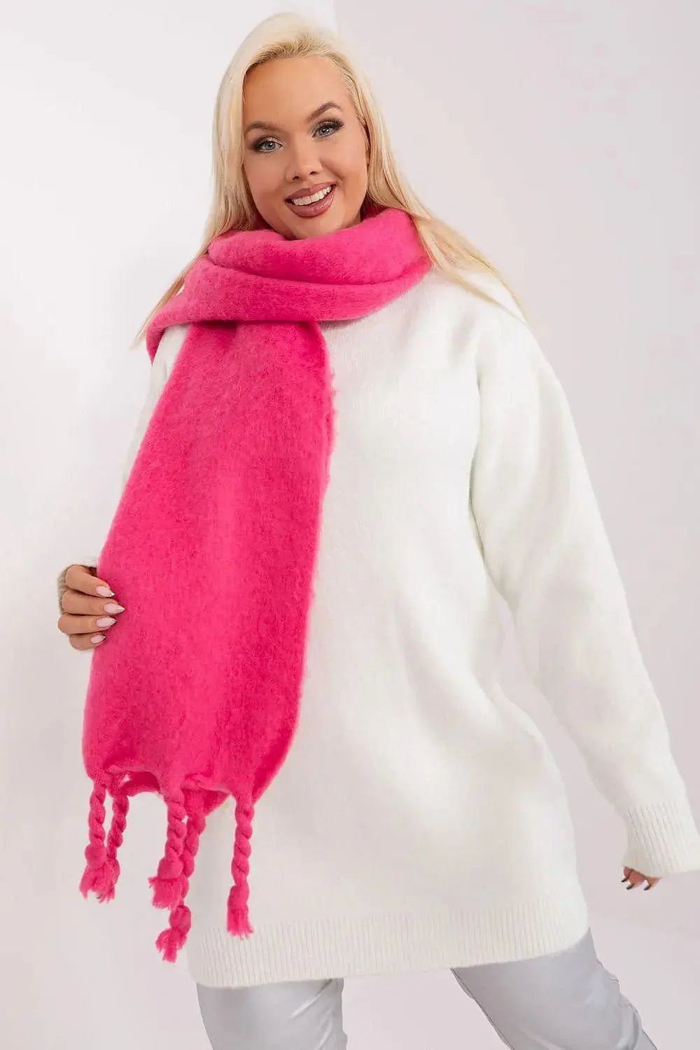 AT long, smooth-textured shawl