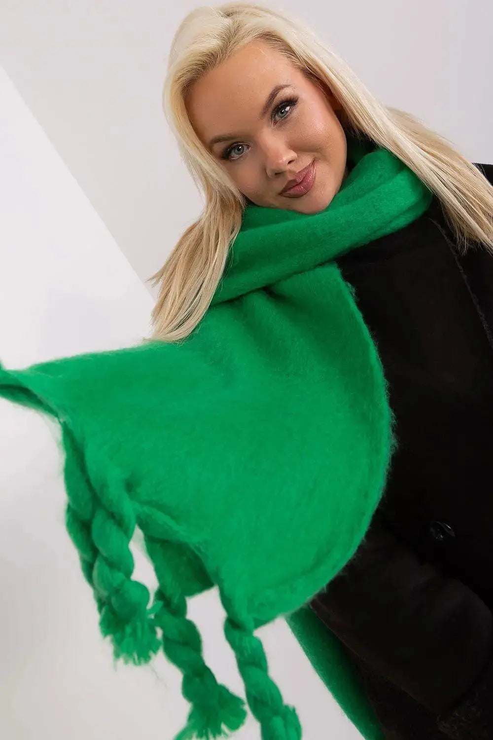 AT long, smooth-textured shawl