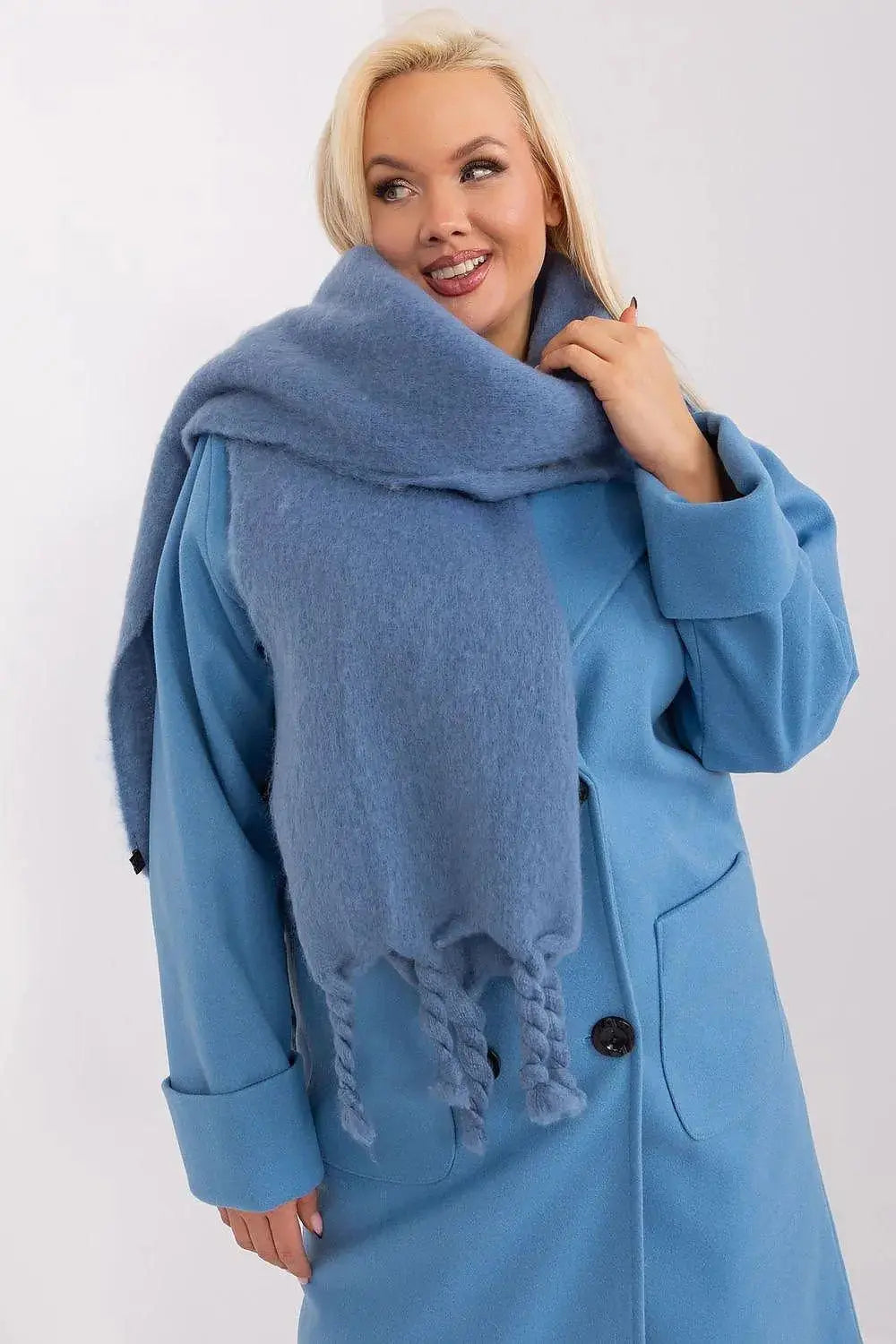 AT long, smooth-textured shawl