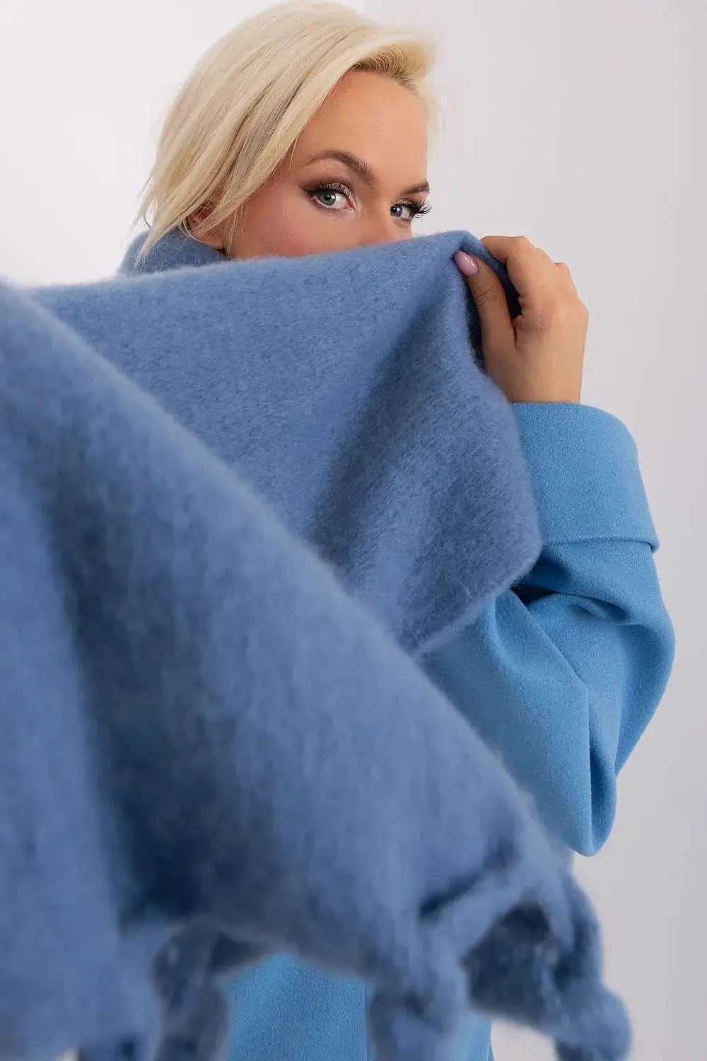 AT long, smooth-textured shawl