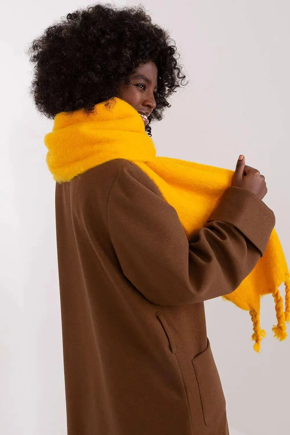AT long, smooth-textured shawl