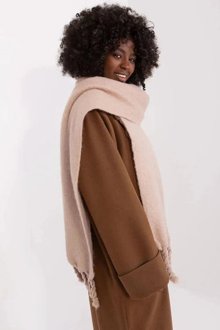 AT long, smooth-textured shawl