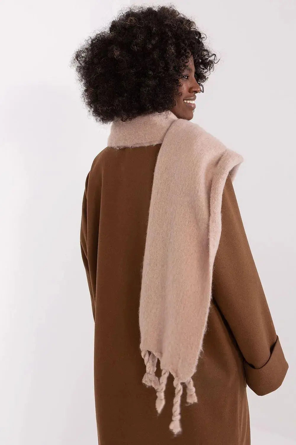 AT long, smooth-textured shawl