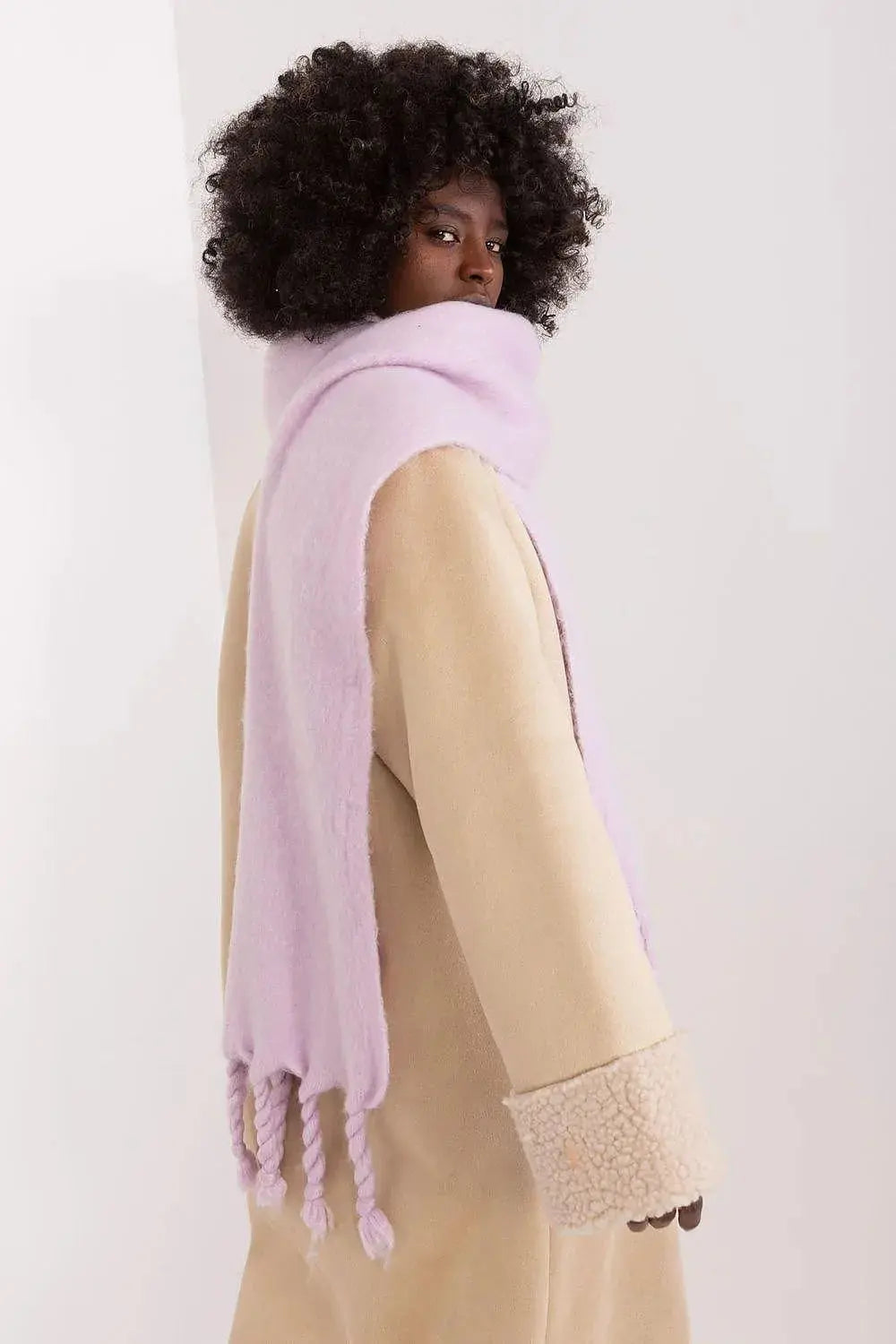AT long, smooth-textured shawl