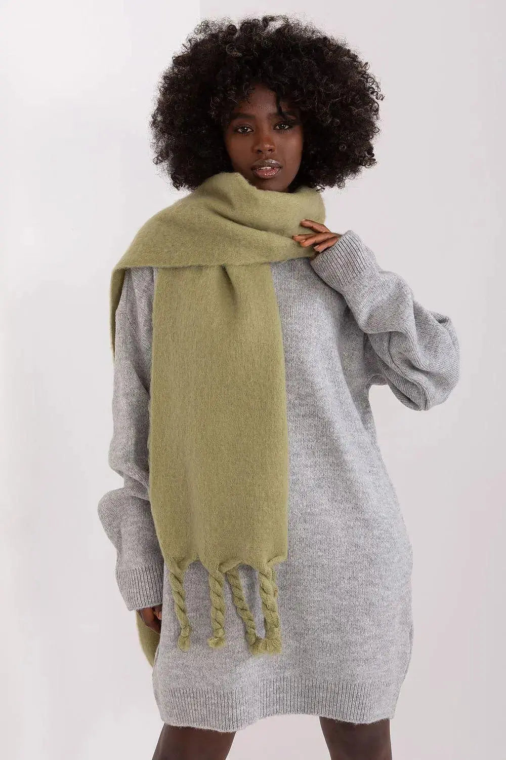 AT long, smooth-textured shawl
