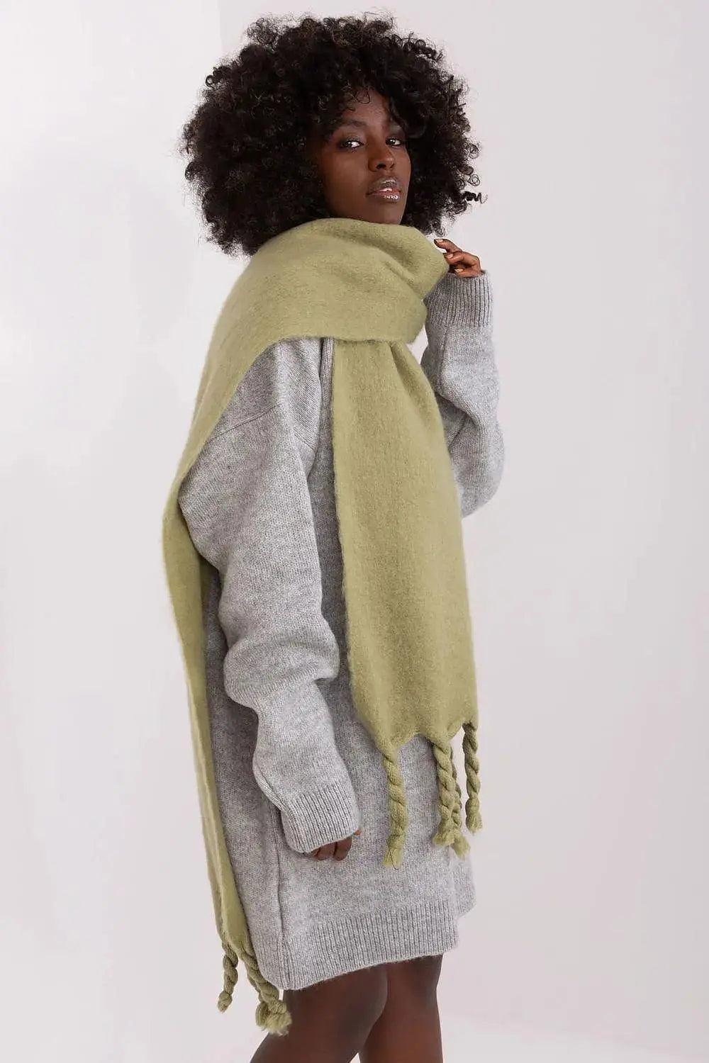 AT long, smooth-textured shawl