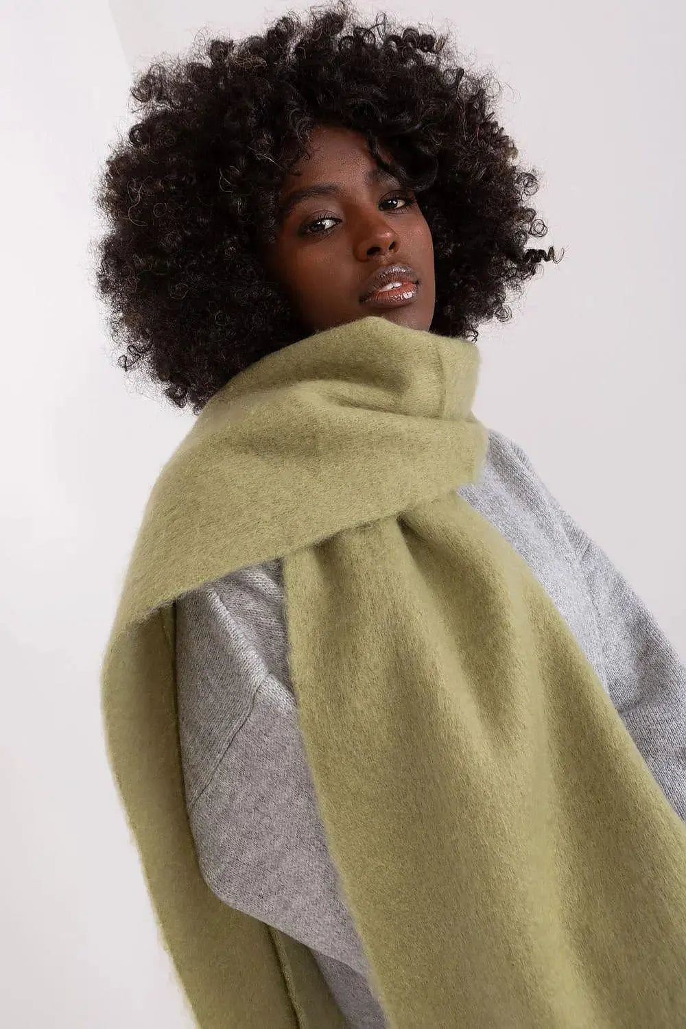 AT long, smooth-textured shawl